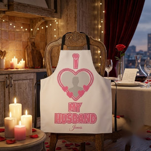 Personalized I Love My Husband – Add Photo & Name Apron