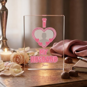 Personalized I Love My Husband – Add Photo & Name Block