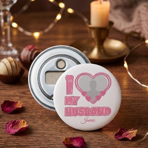 Personalized I Love My Husband – Add Photo & Name Bottle Opener