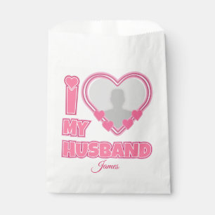 Personalized I Love My Husband – Add Photo & Name Favour Bag