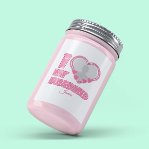 Personalized I Love My Husband – Add Photo & Name Food Label
