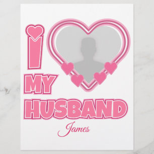 Personalized I Love My Husband – Add Photo & Name Letterhead