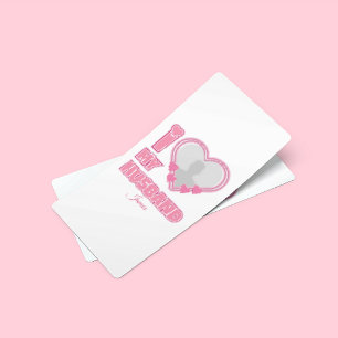 Personalized I Love My Husband – Add Photo & Name Place Card