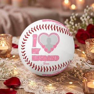 Personalized I Love My Husband – Add Photo & Name Softball