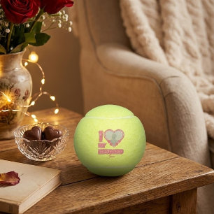 Personalized I Love My Husband – Add Photo & Name Tennis Balls