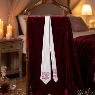 Personalized I Love My Husband – Add Photo & Name Tie