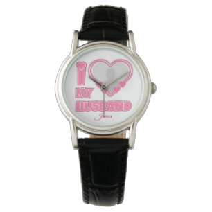 Personalized I Love My Husband – Add Photo & Name Watch
