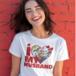 Personalized I Love My Husband Heart Photo T-Shirt<br><div class="desc">Custom Personalized One Of A Kind Photo Heart shirts from Ricaso - Love heart Photo Template Design .. simply add your own photograph to this great custom t-shirt with bold I LOVE MY HUSBAND (insert your own text or leave as is) .. easy to personalize .. customizable photo templates tees...</div>