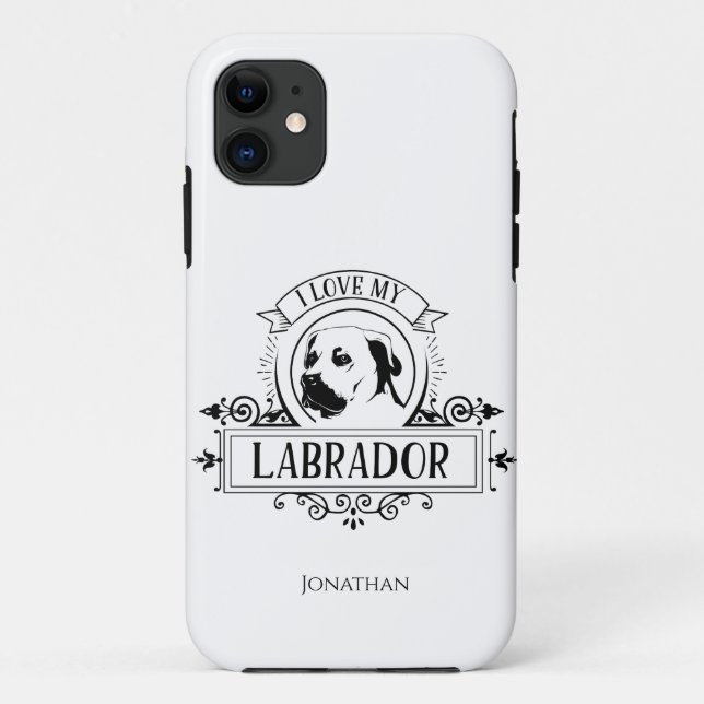 Personalized I love my Labrador  Case-Mate iPhone Case (Back)