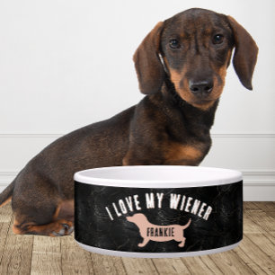 Personalized I Love My Wiener funny Dachshund