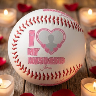 Personalized I Love My Wife – Add Name & Photo Baseball