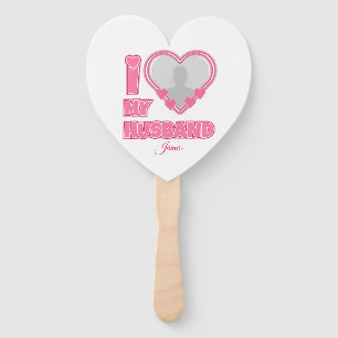 Personalized I Love My Wife – Add Name & Photo Hand Fan