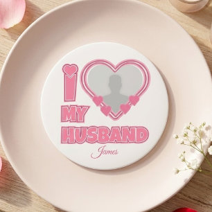 Personalized I Love My Wife – Add Name & Photo Magnet