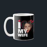 Personalized I Love My Wife Heart Photo Coffee Mug<br><div class="desc">Custom Personalized One Of A Kind Photo Heart mug from Ricaso - Love heart Photo Template Design .. simply add your own photograph to this great custom coffee mug with bold I LOVE MY WIFE (insert your own text or leave as is) .. easy to personalize .. customizable photo templates...</div>
