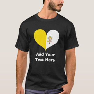 Personalized I Love Vatican City Flag T-Shirt