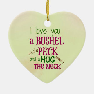 Personalized I love you a bushel & a peck ornament