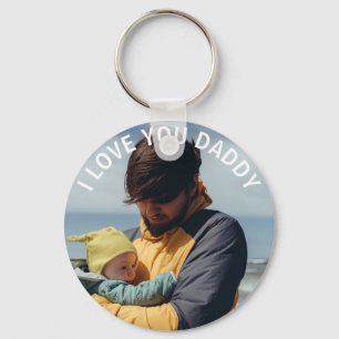 Personalized I love You Daddy, Photo, Keychain