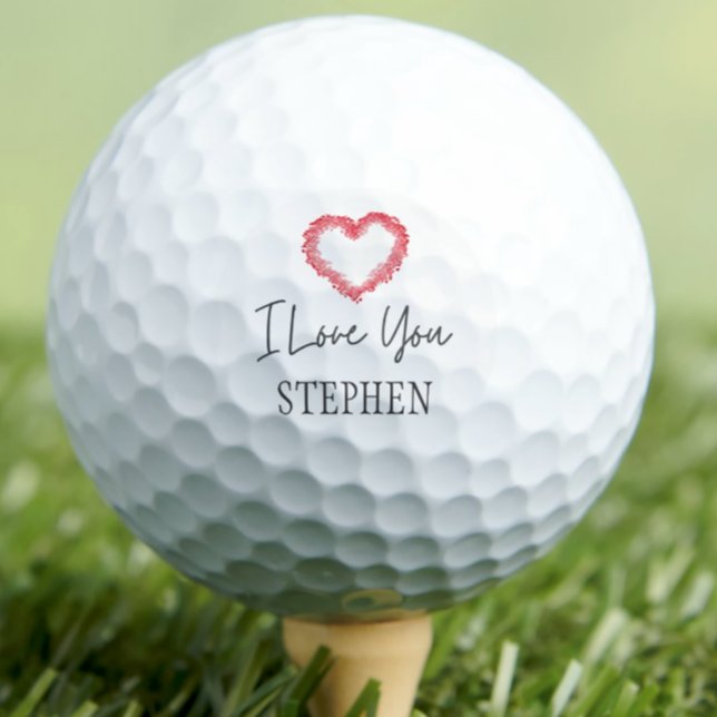 Personalized "I Love You" Gift for Him Valentine Golf Balls (Creator Uploaded)