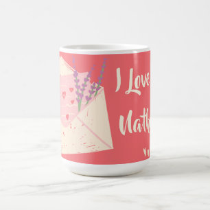Personalized I Love You Letter Valentines Day Mug