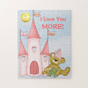 Personalized I Love You More puzzle Princess