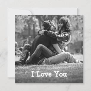 Personalized  "I Love You" Photo Border Card