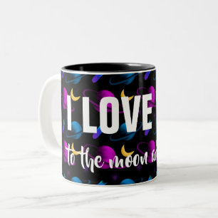 Personalized I Love You The Moon & Back Two-Tone Coffee Mug