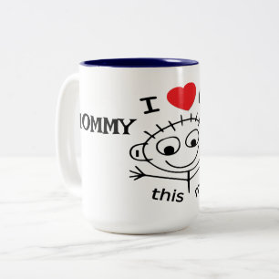 Personalized I Love You This Much Two-Tone Coffee Mug