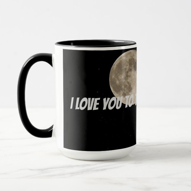 Personalized I Love you to the Moon and back Mug (Left)