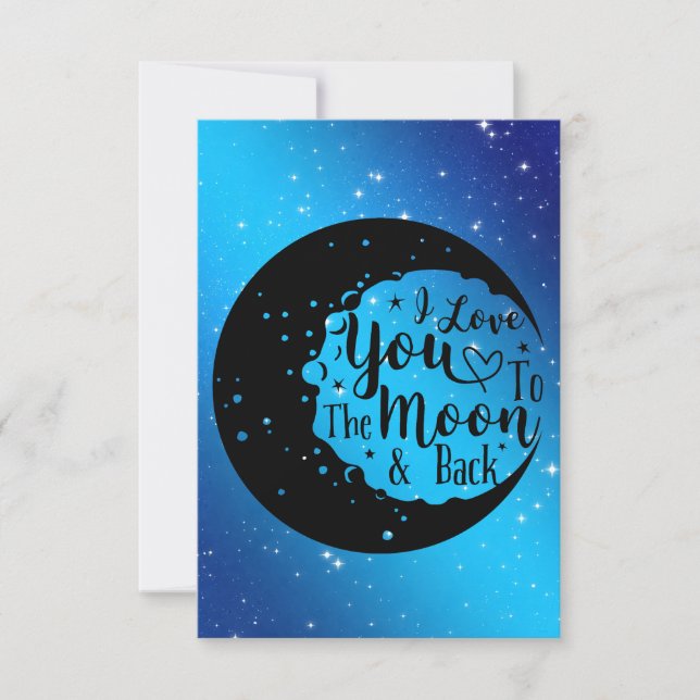 Personalized I Love You To The Moon & Back Card (Front)