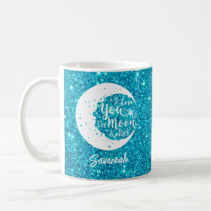 Personalized I love you to the moon & back  Coffee Mug