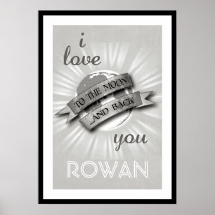 Personalized I Love You To The Moon & Back Poster
