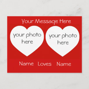 Personalized I Love You with photos Postcard