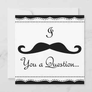 PERSONALIZED I Moustache You A Q! Wedding Party! Invitation