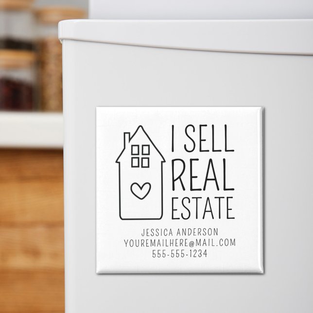 Personalized I Sell Real Estate Promotional House Magnet (I Sell Real Estate Magnet)