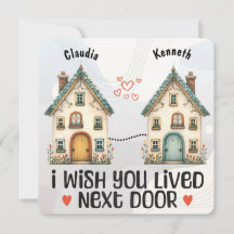 Personalized I Wish You Lived Next Door Gift Card