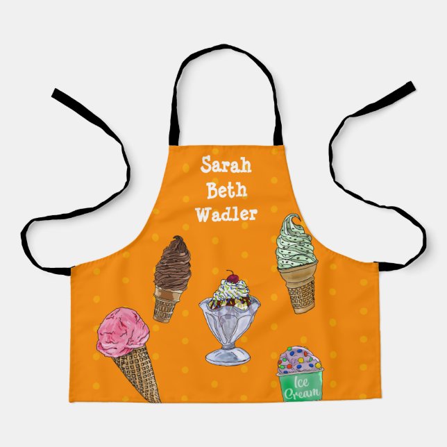Personalized Ice Cream Apron (Front)