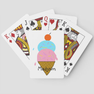 Personalized Ice Cream Children's Playing Cards