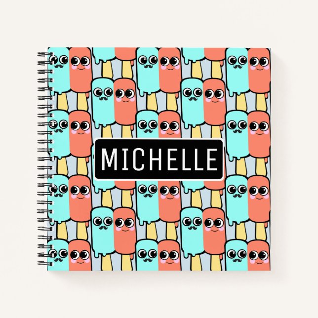 Personalized Ice Cream Couple Notebook (Front)