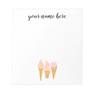 Personalized Ice Cream Notepad