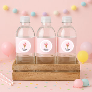 Personalized Ice Cream Party Water Bottle Label