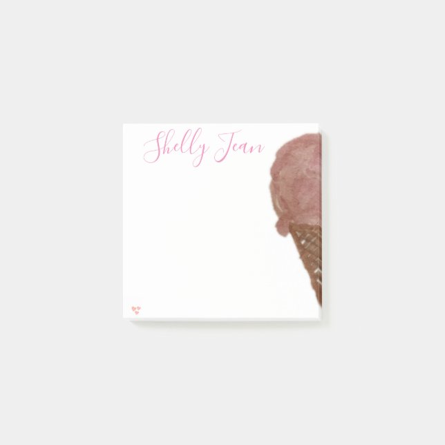 PERSONALIZED ICE CREAM Post-It notes (Front)