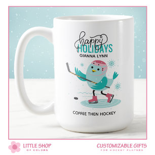 Personalized Ice Hockey Christmas Coffee Mug