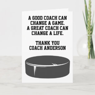 Personalized Ice Hockey Coach From Team Players Card