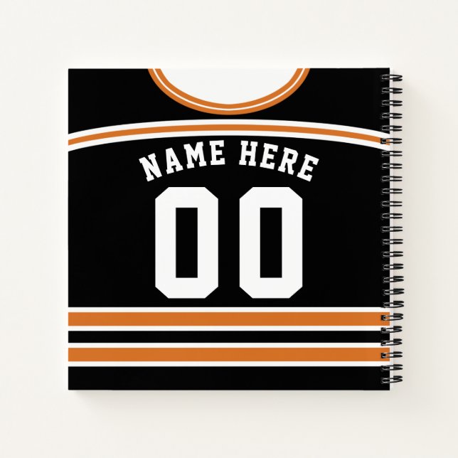 Personalized Ice Hockey Jersey Template Notebook (Back)