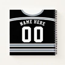 Personalized Ice Hockey Jersey Template Notebook