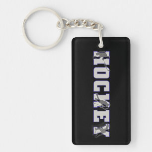 Personalized Ice Hockey Keychain