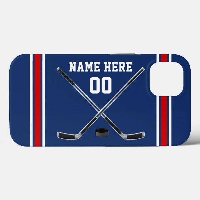 Personalized, Ice Hockey Phone Cases, MANY BRANDS Case-Mate iPhone Case (Back (Horizontal))