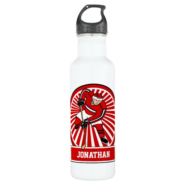 Personalized Ice Hockey player 710 Ml Water Bottle (Front)