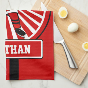 Personalized Ice Hockey player Kitchen Towel