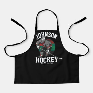 Personalized Ice Hockey Player Team Athlete Name  Apron